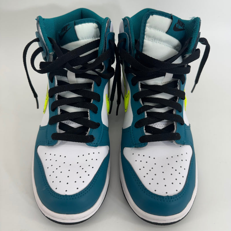 Nike Dunk High Bright Spruce Volt GS Sz 7Y