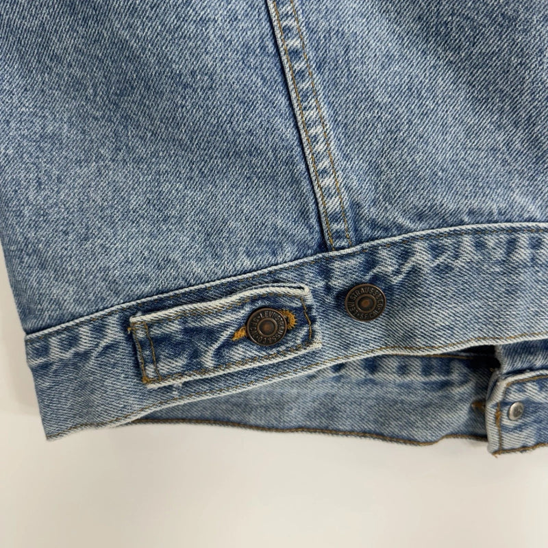 Vintage Levis Jacket Mens XL Blue Trucker Denim Western 80s Made in USA