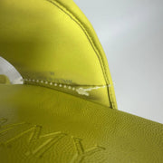 Jimmy Choo Azari Pool Slides US 8.5 (39) Citron Sandals Flats Logo