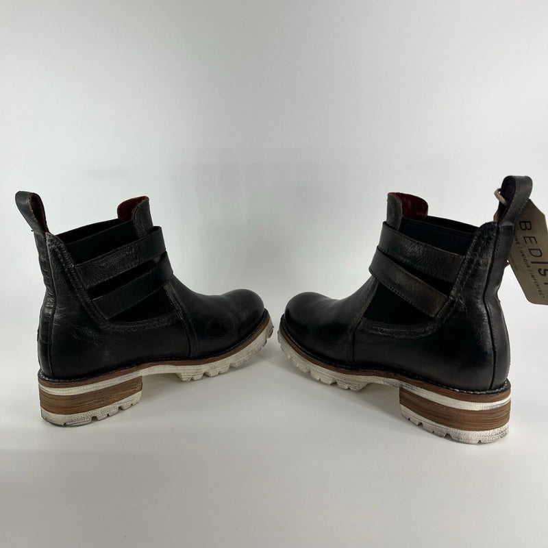 Bed Stu Ginger Boots Womens 6 Black Rustic Leather Chelsea Ankle Boot
