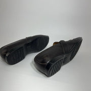 Gucci Men’s Black Leather Bit Loafers UK 8 (US 9) Horsebit Crest Medallion