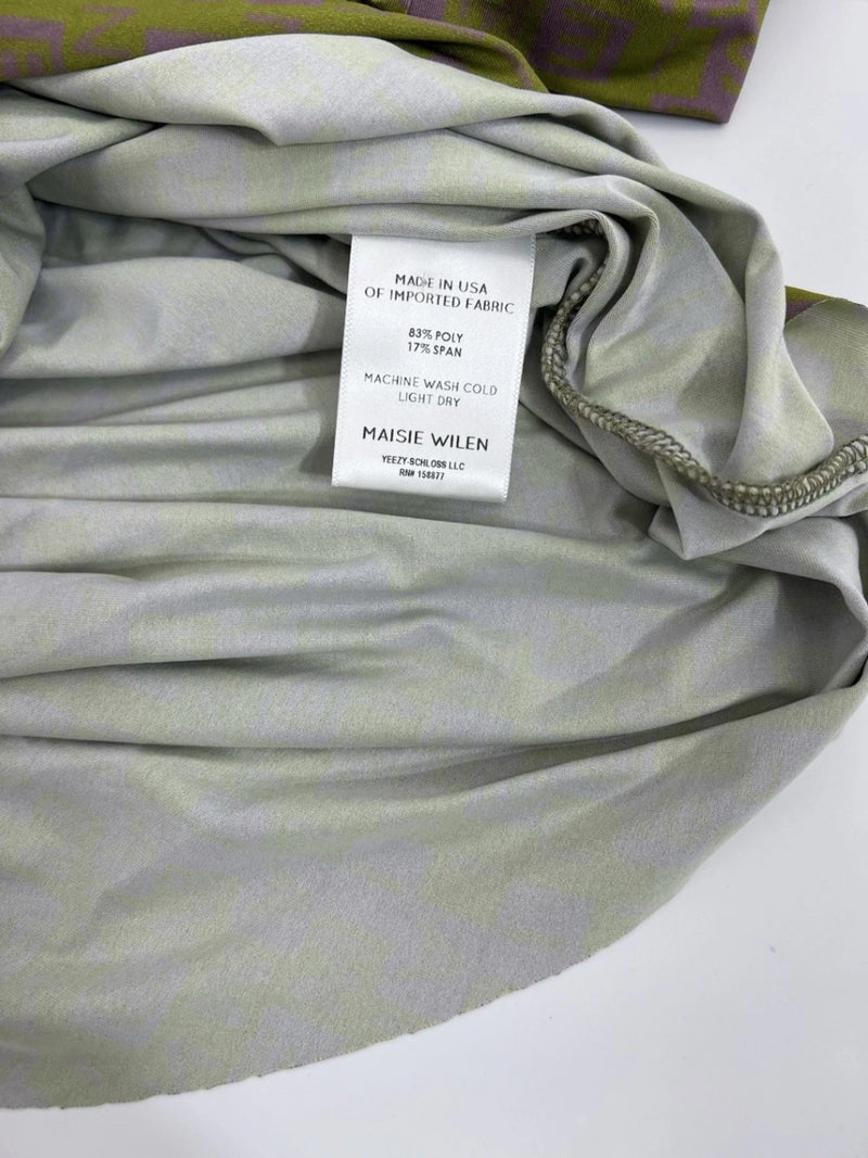 Maisie Wilen Body Shop Dress Size Medium NEW Green Bodycon Patterned