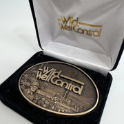 Wild Well Control Solid Bronze Belt Buckle Limited Edition Oilfield Western