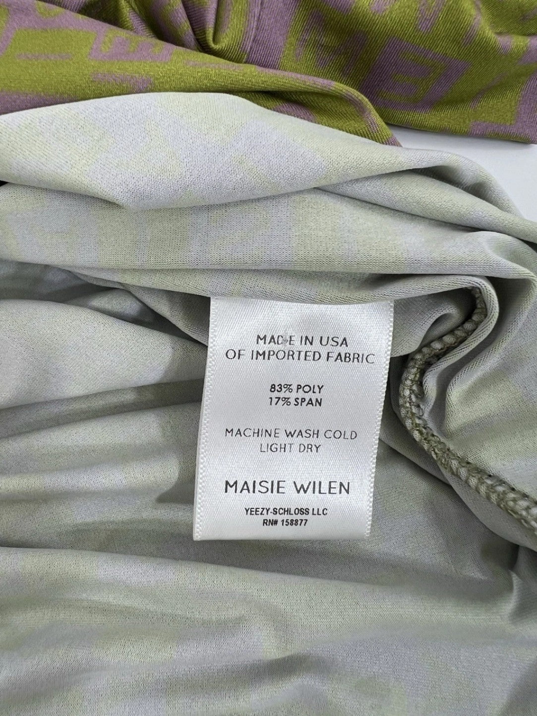 Maisie Wilen Body Shop Dress Size Medium NEW Green Bodycon Patterned