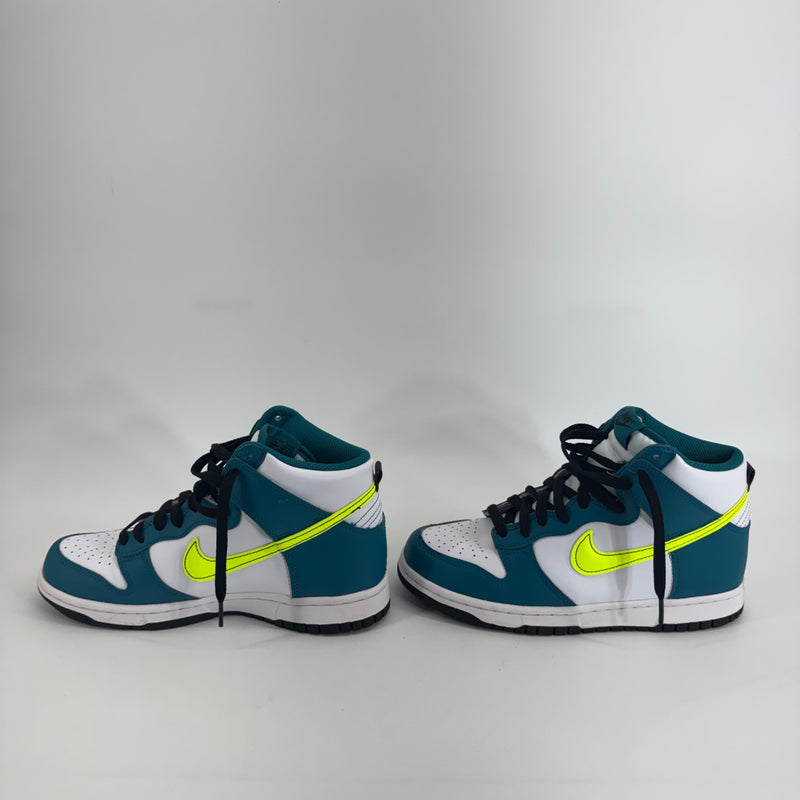 Nike Dunk High Bright Spruce Volt GS Sz 7Y