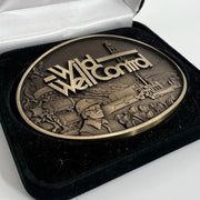 Wild Well Control Solid Bronze Belt Buckle Limited Edition Oilfield Western