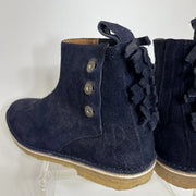 Heirloom NYC Men’s Navy Suede Boots Size 11 Crepe Sole Fringe Detail