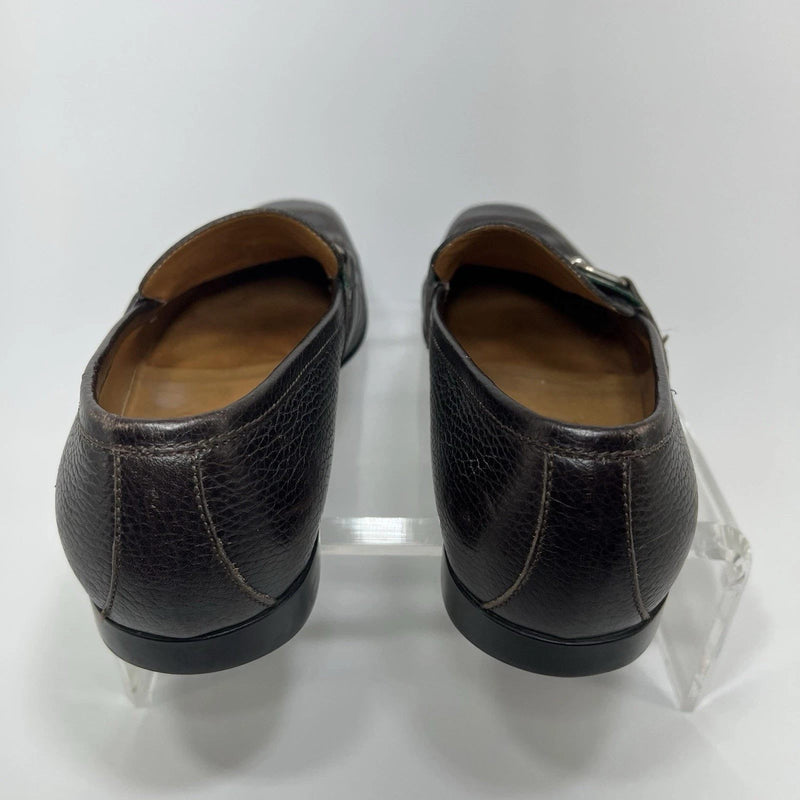 Gucci Men’s Black Leather Bit Loafers UK 8 (US 9) Horsebit Crest Medallion