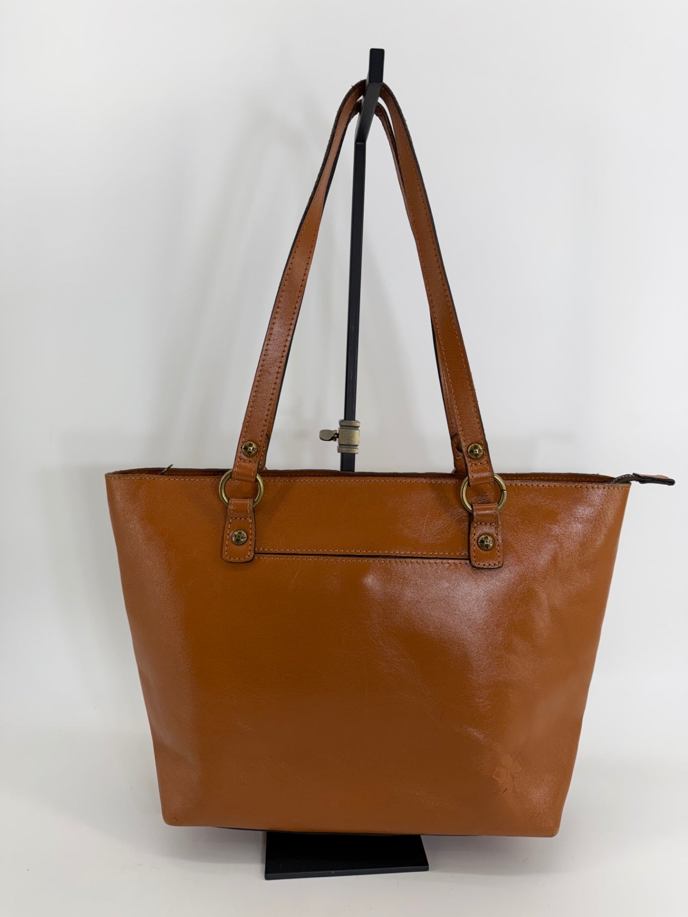 Patricia Nash Alessano Tooled Leather Tote Bag Brown Floral Embossed Shoulder Purse