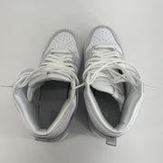 Nike Dunk High Silver Glitter Swoosh White and Photon Dust Color Sz 8