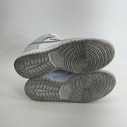 Nike Dunk High Silver Glitter Swoosh White and Photon Dust Color Sz 8