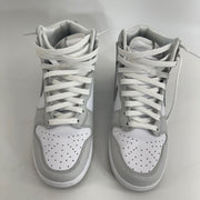 Nike Dunk High Silver Glitter Swoosh White and Photon Dust Color Sz 8