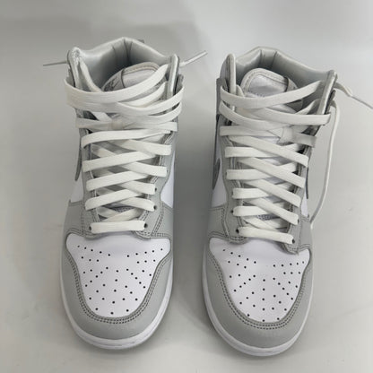 Nike Dunk High Silver Glitter Swoosh White and Photon Dust Color Sz 8