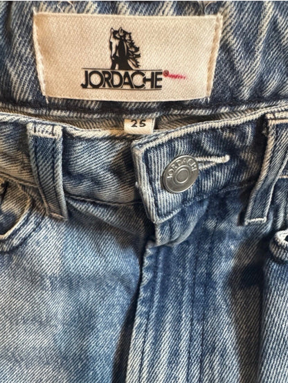 Jordache Neon PVC Pocket High Rise Crop Jeans Womens 25 Y2K Festival NWT