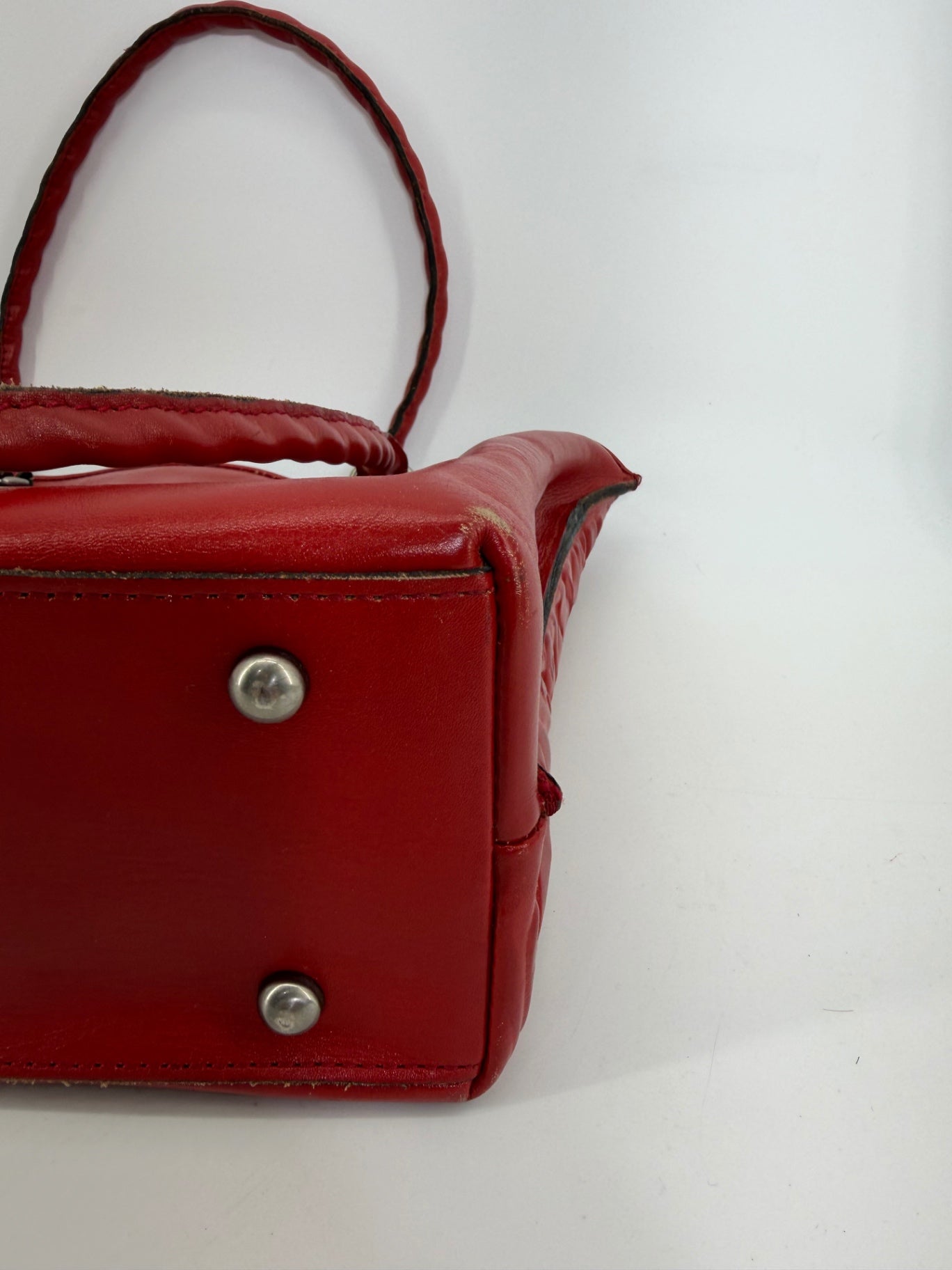 Patricia Nash Adeline Red Tooled Leather Tote Bag Floral Embossed Shoulder Purse