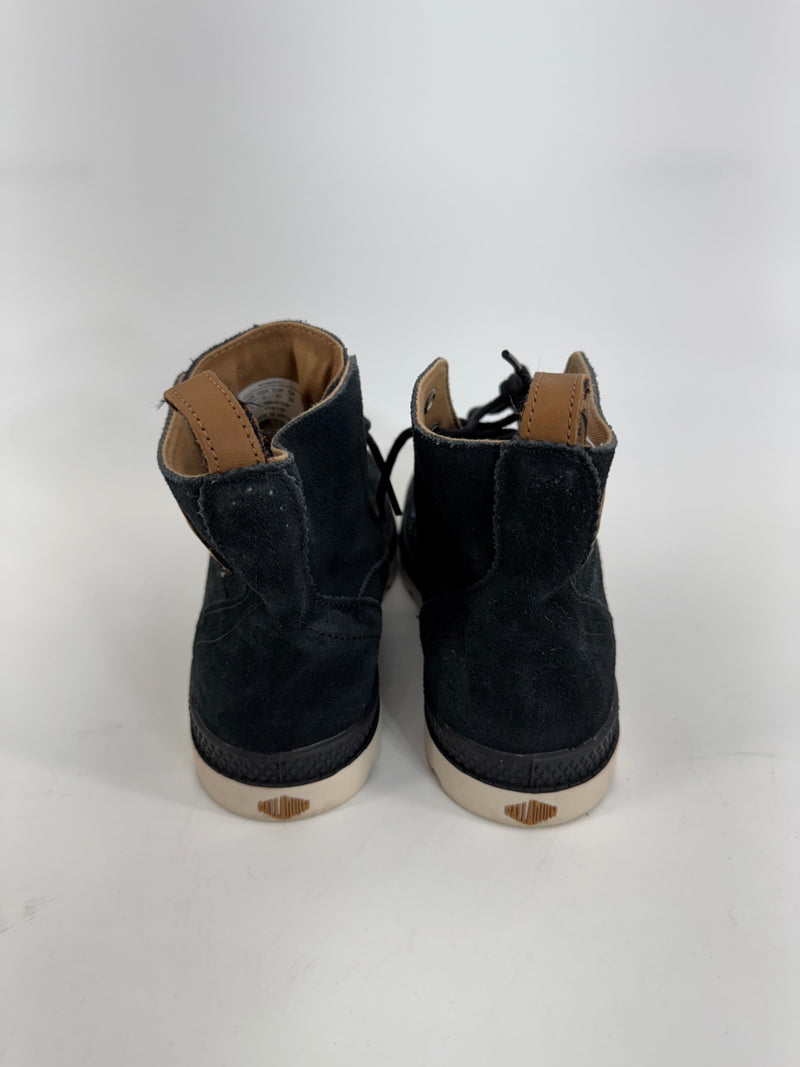 Palladium Suede/Leather Black Rubber Sole High Tops Size 6