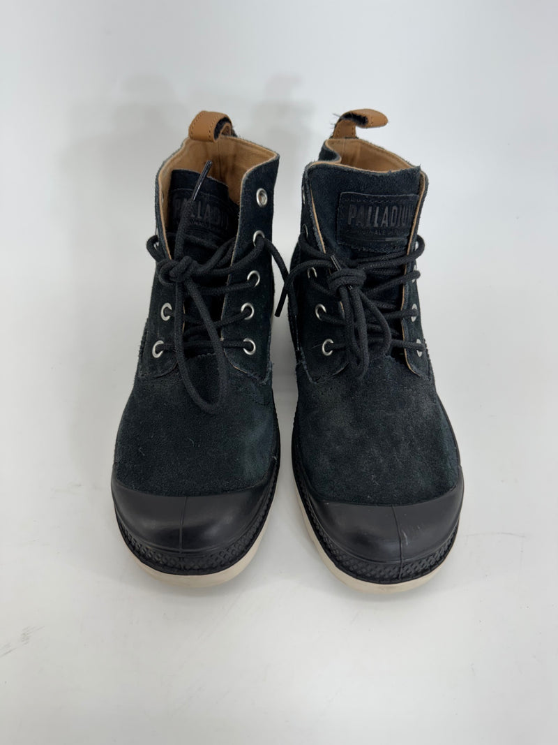 Palladium Suede/Leather Black Rubber Sole High Tops Size 6