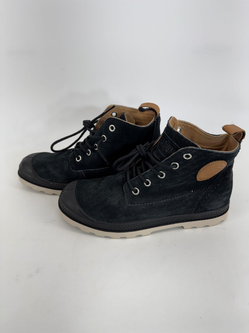 Palladium Suede/Leather Black Rubber Sole High Tops Size 6