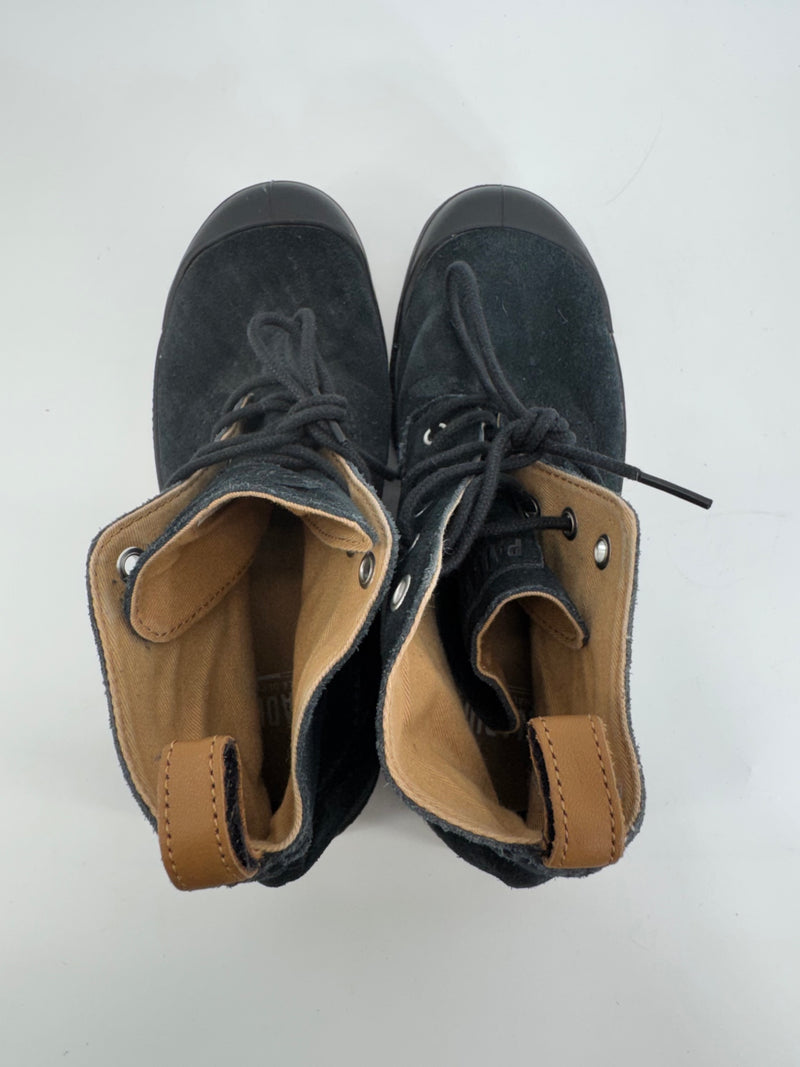 Palladium Suede/Leather Black Rubber Sole High Tops Size 6