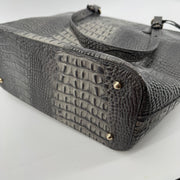 Brahmin Medium Asher Tote Bag Green Embossed Leather