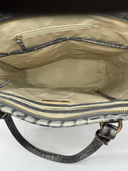 Brahmin Medium Asher Tote Bag Green Embossed Leather