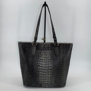 Brahmin Medium Asher Tote Bag Green Embossed Leather
