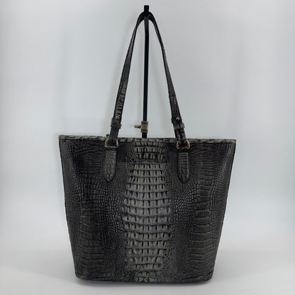 Brahmin Medium Asher Tote Bag Green Embossed Leather