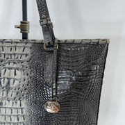 Brahmin Medium Asher Tote Bag Green Embossed Leather