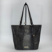 Brahmin Medium Asher Tote Bag Green Embossed Leather