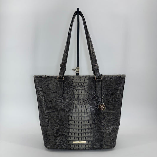 Brahmin Medium Asher Tote Bag Green Embossed Leather