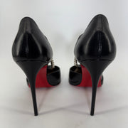 Christian Louboutin Studded Pointed Toe Stiletto Heels Red Sole Black EU 38 US 7.5