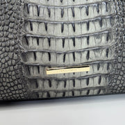 Brahmin Medium Asher Tote Bag Green Embossed Leather