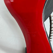 Christian Louboutin Studded Pointed Toe Stiletto Heels Red Sole Black EU 38 US 7.5