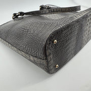 Brahmin Medium Asher Tote Bag Green Embossed Leather