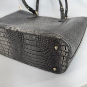 Brahmin Medium Asher Tote Bag Green Embossed Leather