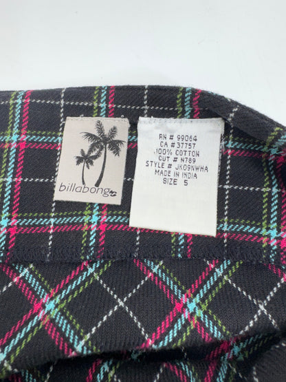 Billabong Y2K Multicolor Plaid Skirt Women's Size 5