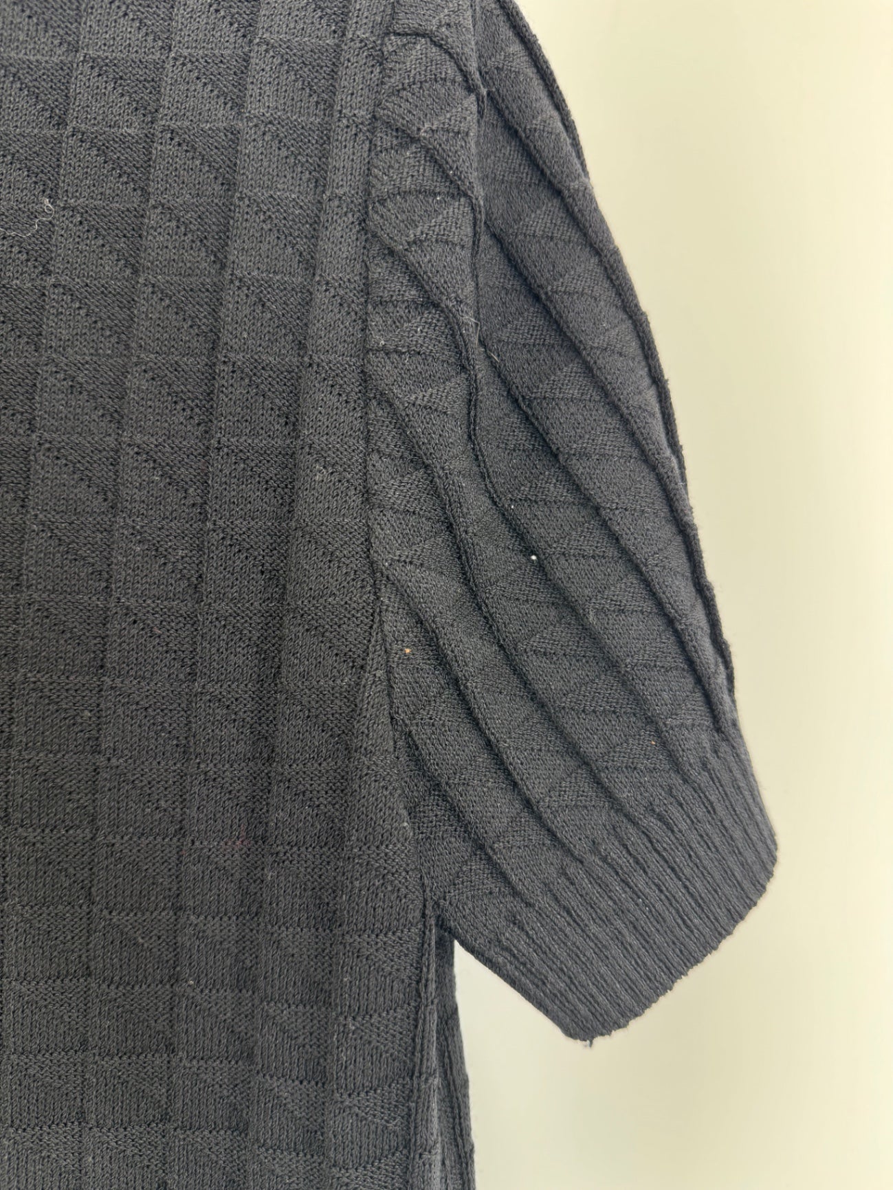 St. John Collection Black Santana Knit Short Sleeve Cardigan Gold Buttons 6