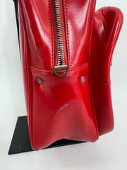 Vintage Champion Red Vinyl Bowling Bag Satchel Purse Y2K Retro