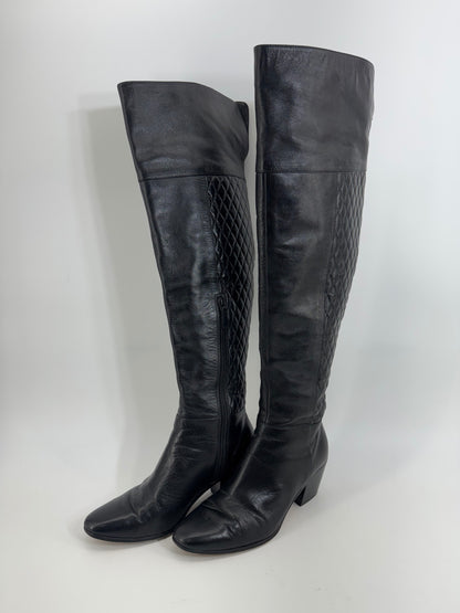 Cole Haan Black Leather Tall Riding Boot Sz 6.5