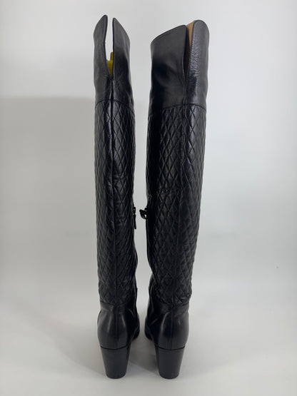 Cole Haan Black Leather Tall Riding Boot Sz 6.5