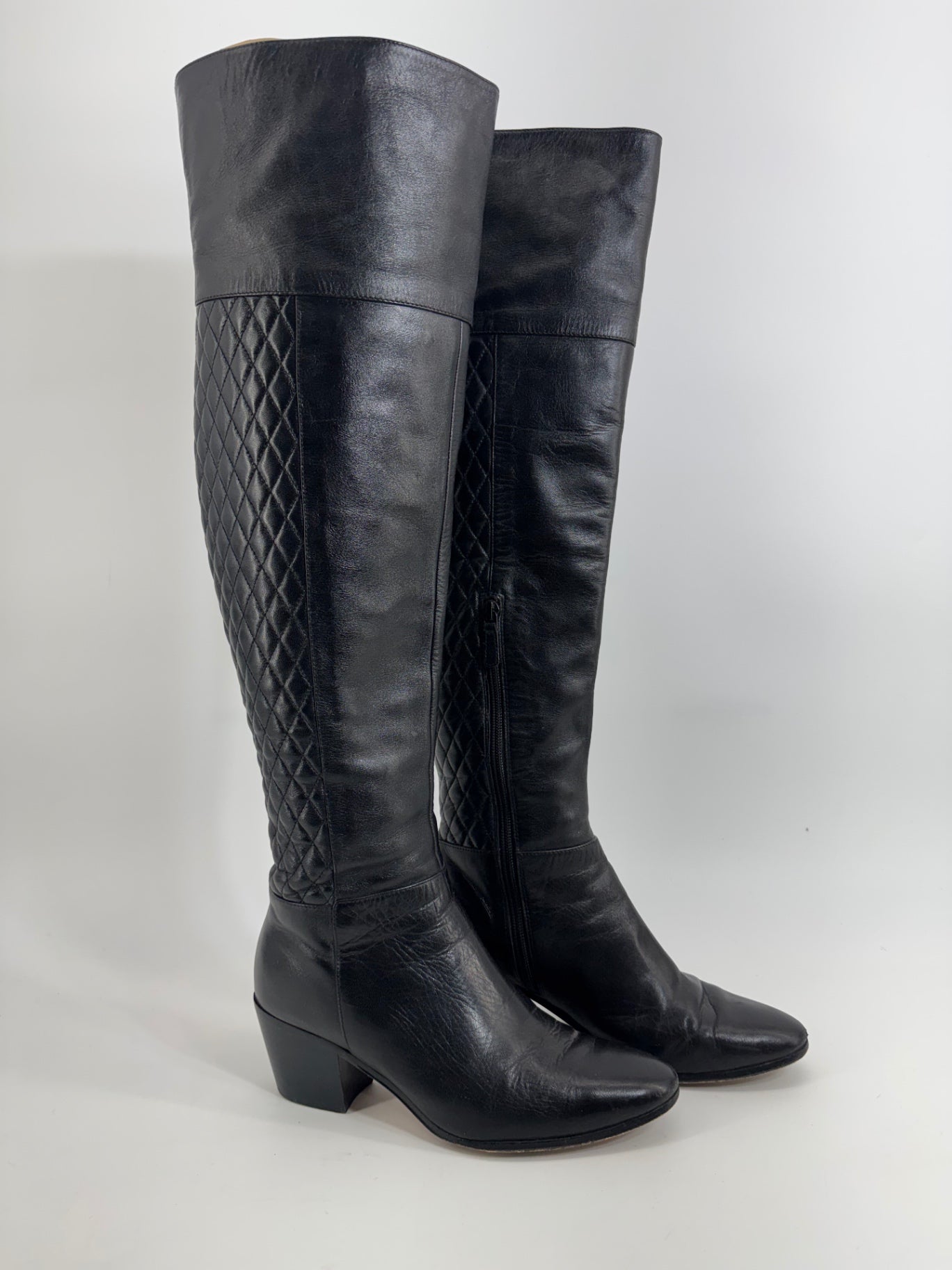 Cole Haan Black Leather Tall Riding Boot Sz 6.5