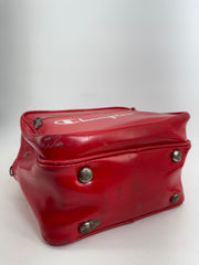 Vintage Champion Red Vinyl Bowling Bag Satchel Purse Y2K Retro