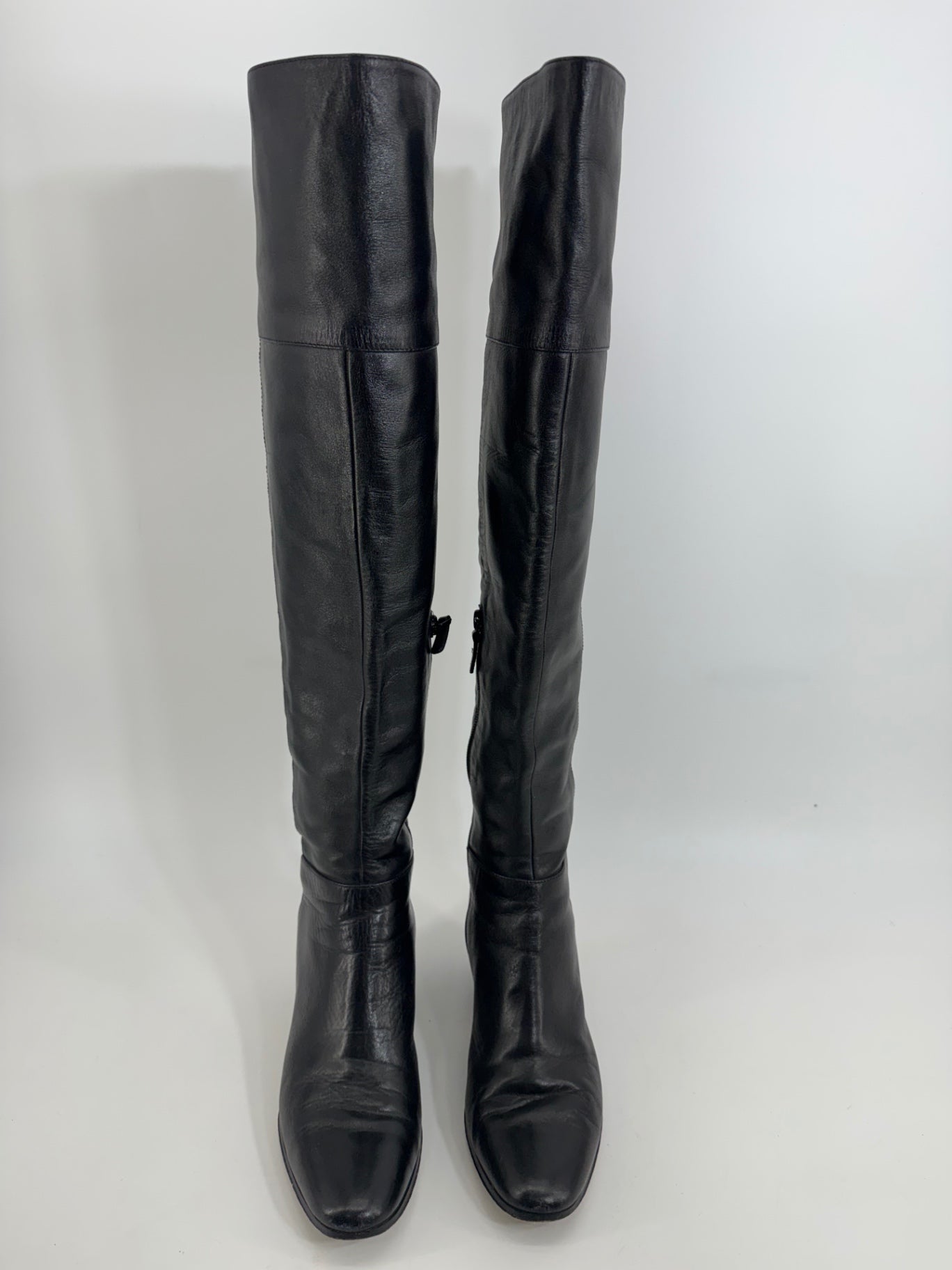 Cole Haan Black Leather Tall Riding Boot Sz 6.5