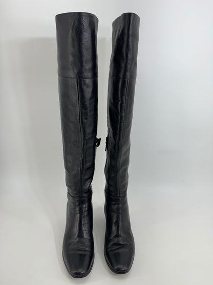 Cole Haan Black Leather Tall Riding Boot Sz 6.5