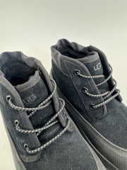 Kids UGG Plush Black Waterproof Suede Short Boots Size 3
