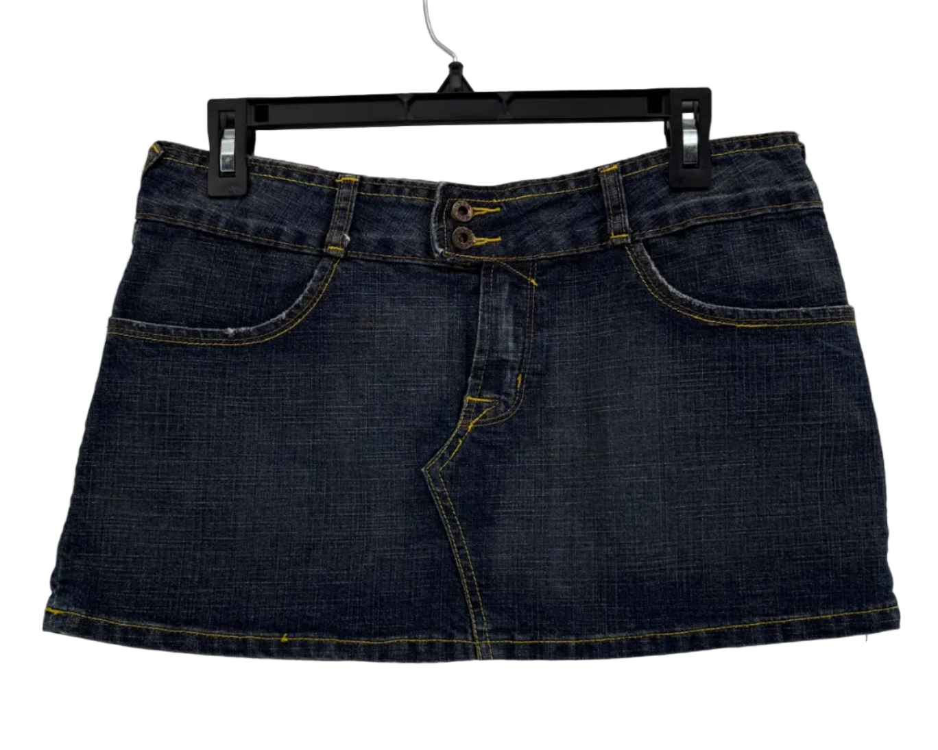 Von Dutch Y2K Biker Denim Patch Mini Skirt Sz Medium