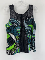 Versace Collection Beaded Sequin Sleeveless Top Made Italy Size 48 Large