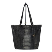 Brahmin Medium Asher Tote Bag Green Embossed Leather