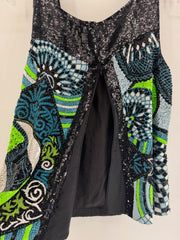 Versace Collection Beaded Sequin Sleeveless Top Made Italy Size 48 Large
