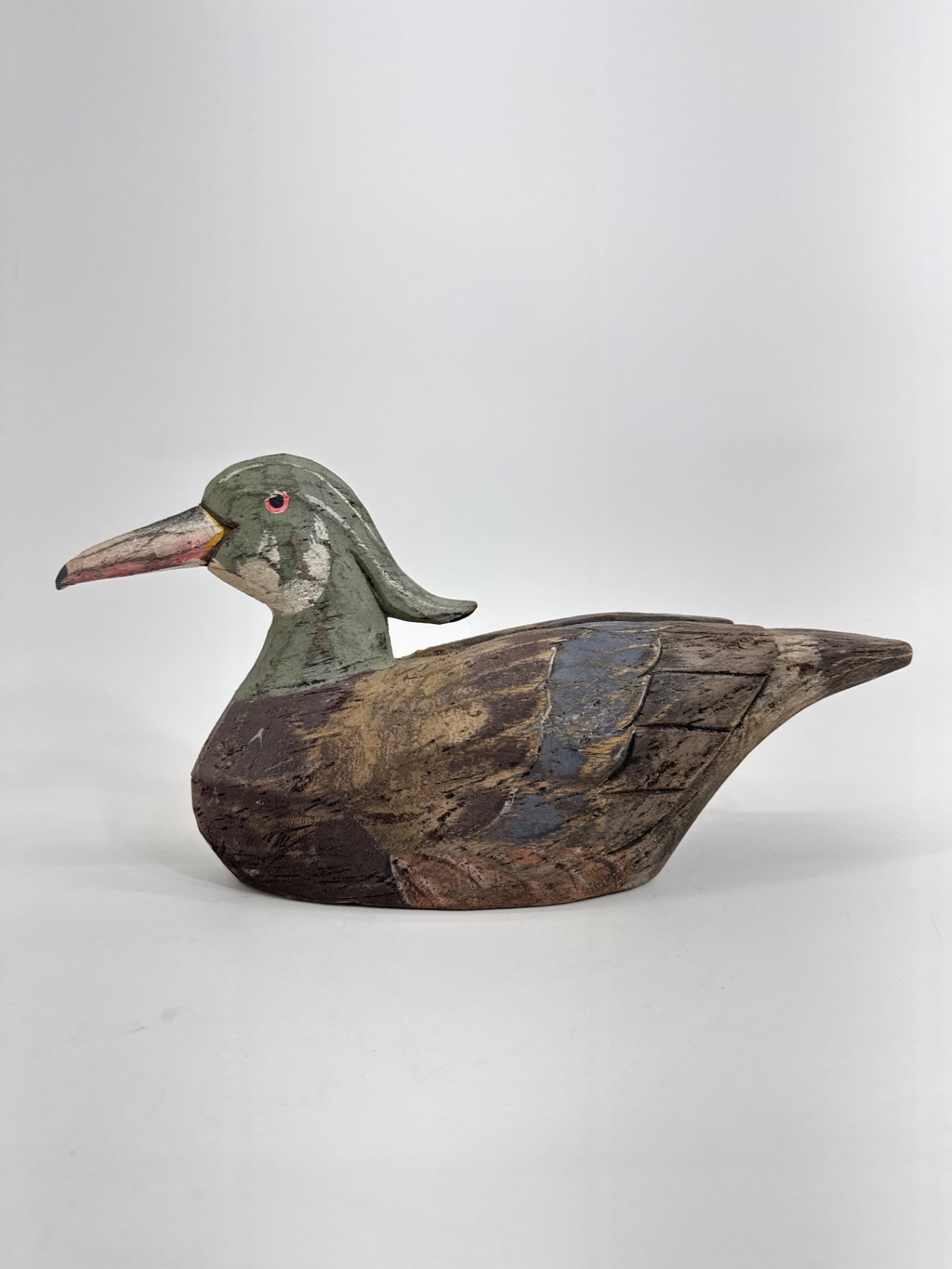 Vintage Painted Wooden Duck